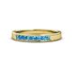 1 - Kathiryn 2.70 mm Blue Topaz 7 Stone Wedding Band 