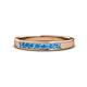 1 - Kathiryn 2.70 mm Blue Topaz 7 Stone Wedding Band 