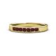 1 - Kathiryn 2.70 mm Red Garnet 7 Stone Wedding Band 