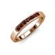 3 - Kathiryn 2.70 mm Red Garnet 7 Stone Wedding Band 