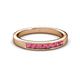 2 - Kathiryn 2.70 mm Rhodolite Garnet 7 Stone Wedding Band 