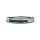 1 - Kathiryn 2.70 mm Emerald 7 Stone Wedding Band 