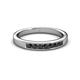 2 - Kathiryn 2.70 mm Black Diamond 7 Stone Wedding Band 