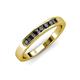 3 - Kathiryn 2.70 mm Black Diamond 7 Stone Wedding Band 