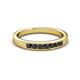 2 - Kathiryn 2.70 mm Black Diamond 7 Stone Wedding Band 