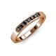 3 - Kathiryn 2.70 mm Black Diamond 7 Stone Wedding Band 