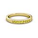 2 - Kathiryn 2.70 mm Yellow Sapphire 7 Stone Wedding Band 