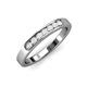 3 - Kathiryn 2.70 mm White Sapphire 7 Stone Wedding Band 