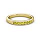 2 - Kathiryn 2.70 mm Yellow Diamond 7 Stone Wedding Band 