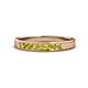 1 - Kathiryn 2.70 mm Yellow Diamond 7 Stone Wedding Band 