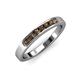 3 - Kathiryn 2.70 mm Smoky Quartz 7 Stone Wedding Band 