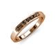 3 - Kathiryn 2.70 mm Smoky Quartz 7 Stone Wedding Band 