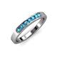 3 - Kathiryn 2.70 mm London Blue Topaz 7 Stone Wedding Band 
