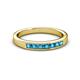 2 - Kathiryn 2.70 mm London Blue Topaz 7 Stone Wedding Band 