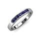 3 - Kathiryn 2.70 mm Blue Sapphire 7 Stone Wedding Band 