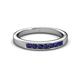 2 - Kathiryn 2.70 mm Blue Sapphire 7 Stone Wedding Band 