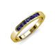 3 - Kathiryn 2.70 mm Blue Sapphire 7 Stone Wedding Band 