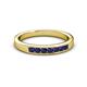 2 - Kathiryn 2.70 mm Blue Sapphire 7 Stone Wedding Band 