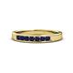 1 - Kathiryn 2.70 mm Blue Sapphire 7 Stone Wedding Band 