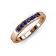 3 - Kathiryn 2.70 mm Blue Sapphire 7 Stone Wedding Band 