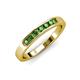 3 - Kathiryn 2.70 mm Green Garnet 7 Stone Wedding Band 