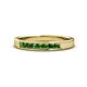 1 - Kathiryn 2.70 mm Green Garnet 7 Stone Wedding Band 
