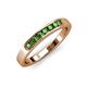 3 - Kathiryn 2.70 mm Green Garnet 7 Stone Wedding Band 