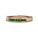 1 - Kathiryn 2.70 mm Green Garnet 7 Stone Wedding Band 