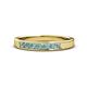 1 - Kathiryn 2.70 mm Aquamarine 7 Stone Wedding Band 