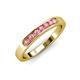 3 - Kathiryn 2.70 mm Pink Tourmaline 7 Stone Wedding Band 