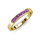 3 - Kathiryn 2.70 mm Amethyst 7 Stone Wedding Band 