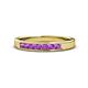 1 - Kathiryn 2.70 mm Amethyst 7 Stone Wedding Band 