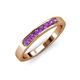 3 - Kathiryn 2.70 mm Amethyst 7 Stone Wedding Band 