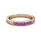 2 - Kathiryn 2.70 mm Amethyst 7 Stone Wedding Band 