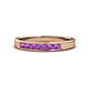 1 - Kathiryn 2.70 mm Amethyst 7 Stone Wedding Band 