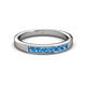 2 - Kathiryn 2.70 mm Blue Topaz 7 Stone Wedding Band 