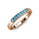 3 - Kathiryn 2.70 mm Blue Topaz 7 Stone Wedding Band 