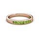 2 - Kathiryn 2.70 mm Peridot 7 Stone Wedding Band 