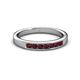 2 - Kathiryn 2.70 mm Red Garnet 7 Stone Wedding Band 