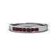 1 - Kathiryn 2.70 mm Red Garnet 7 Stone Wedding Band 