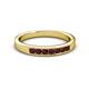 2 - Kathiryn 2.70 mm Red Garnet 7 Stone Wedding Band 