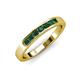 3 - Kathiryn 2.70 mm Emerald 7 Stone Wedding Band 