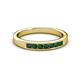 2 - Kathiryn 2.70 mm Emerald 7 Stone Wedding Band 