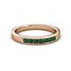 2 - Kathiryn 2.70 mm Emerald 7 Stone Wedding Band 