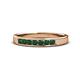 1 - Kathiryn 2.70 mm Emerald 7 Stone Wedding Band 