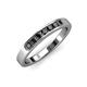 3 - Kathiryn 2.70 mm Black Diamond 7 Stone Wedding Band 