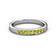 2 - Kathiryn 2.70 mm Yellow Diamond 7 Stone Wedding Band 