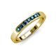 3 - Kathiryn 2.70 mm Blue Diamond 7 Stone Wedding Band 