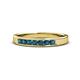 1 - Kathiryn 2.70 mm Blue Diamond 7 Stone Wedding Band 