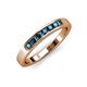 3 - Kathiryn 2.70 mm Blue Diamond 7 Stone Wedding Band 